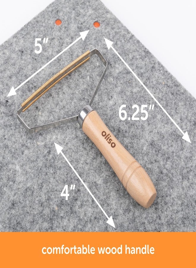 oliso Wool Mat Cleaning Tool – Brass Lint Remover for Quilting & Sewing – Cleans Wool Pressing Mats, Upholstery & More - Image 4